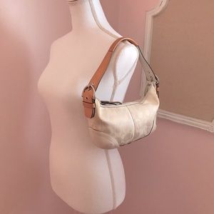 Y2K 2000s COACH White Mini Hobo